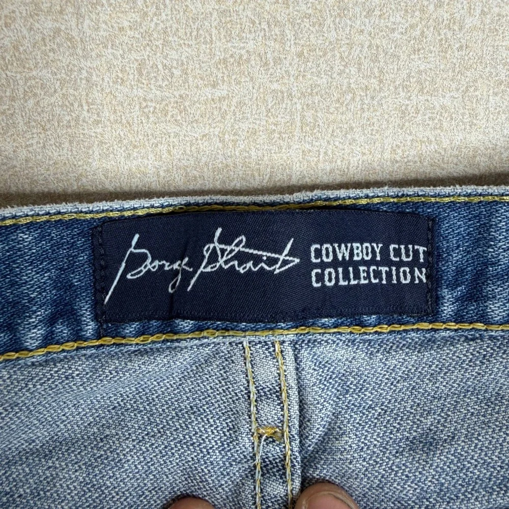 Wrangler George Strait Cowboy Cut Jeans Mens 34x37 Blue Denim Straight 13MGSHD